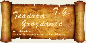 Teodora Grozdanić vizit kartica